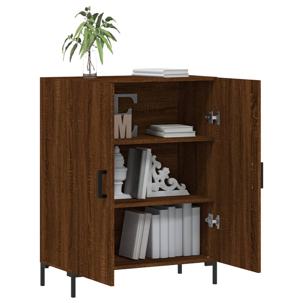 Buffet chêne marron 69,5x34x90 cm bois d'ingénierie - XIOS