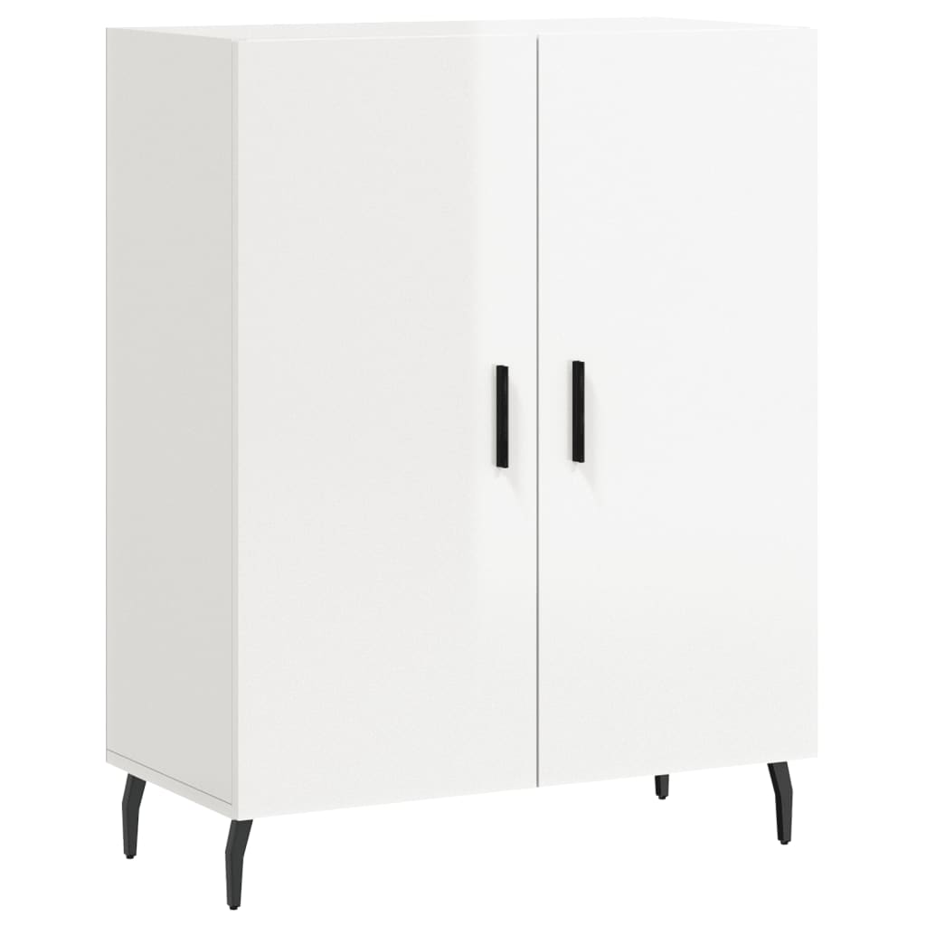 Buffet Blanc brillant 69,5x34x90 cm Bois d'ingénierie - XIOS