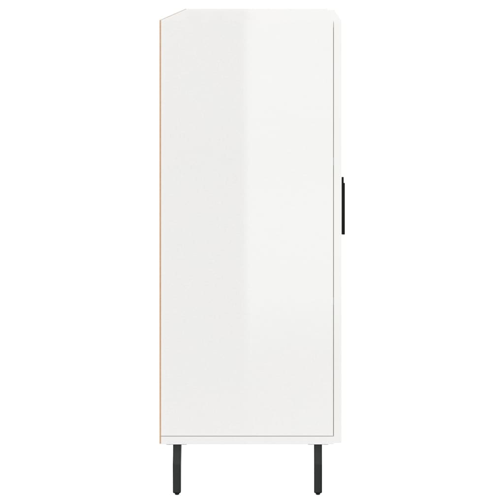 Buffet Blanc brillant 69,5x34x90 cm Bois d'ingénierie - XIOS