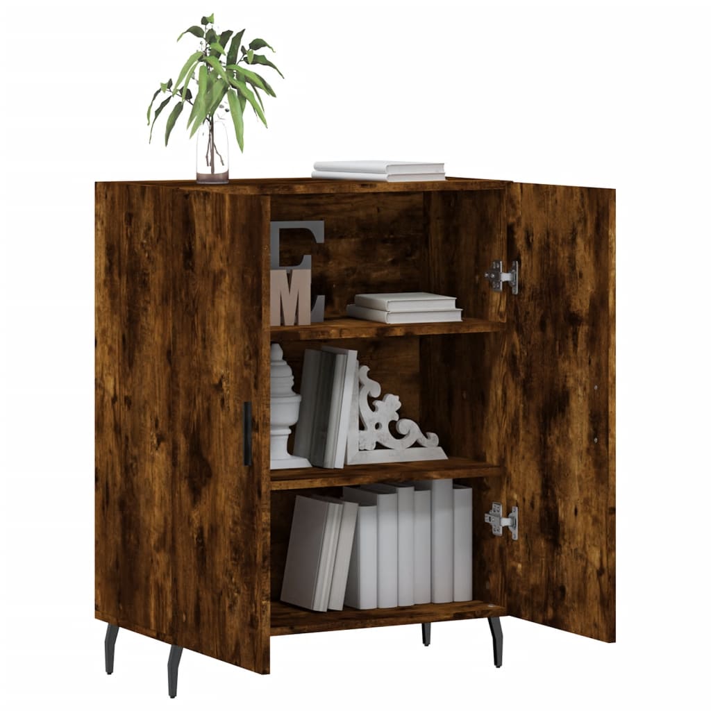 Buffet chêne fumé 69,5x34x90 cm bois d'ingénierie - XIOS