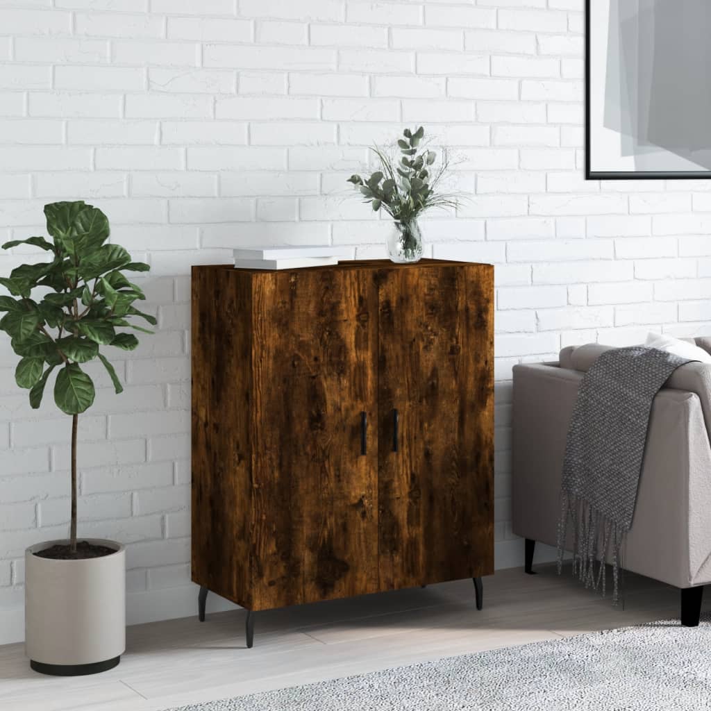 Buffet chêne fumé 69,5x34x90 cm bois d'ingénierie - XIOS