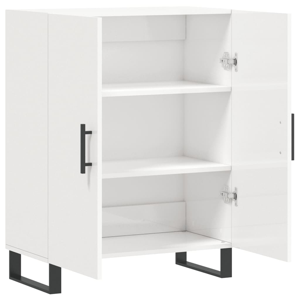 Buffet Blanc brillant 69,5x34x90 cm Bois d'ingénierie - XIOS