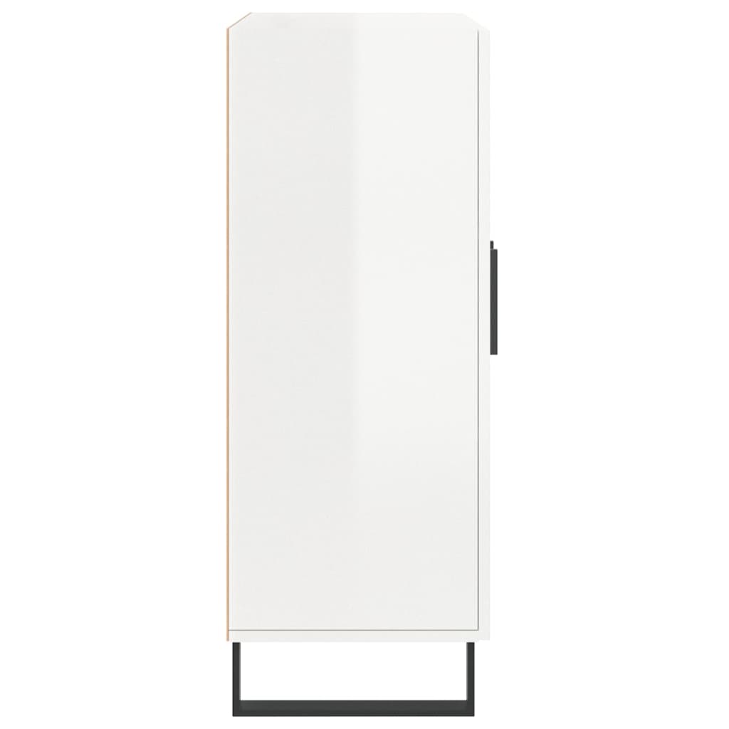Buffet Blanc brillant 69,5x34x90 cm Bois d'ingénierie - XIOS