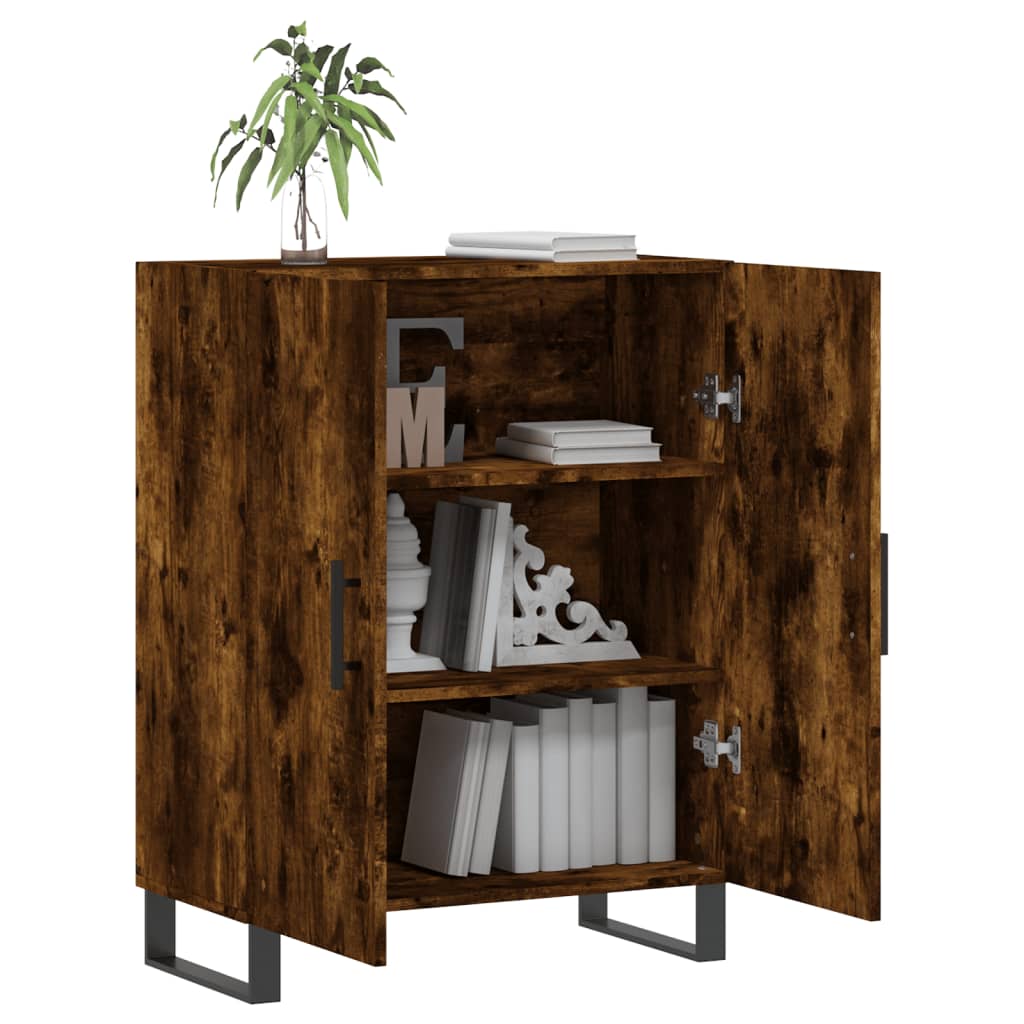 Buffet chêne fumé 69,5x34x90 cm bois d'ingénierie - XIOS