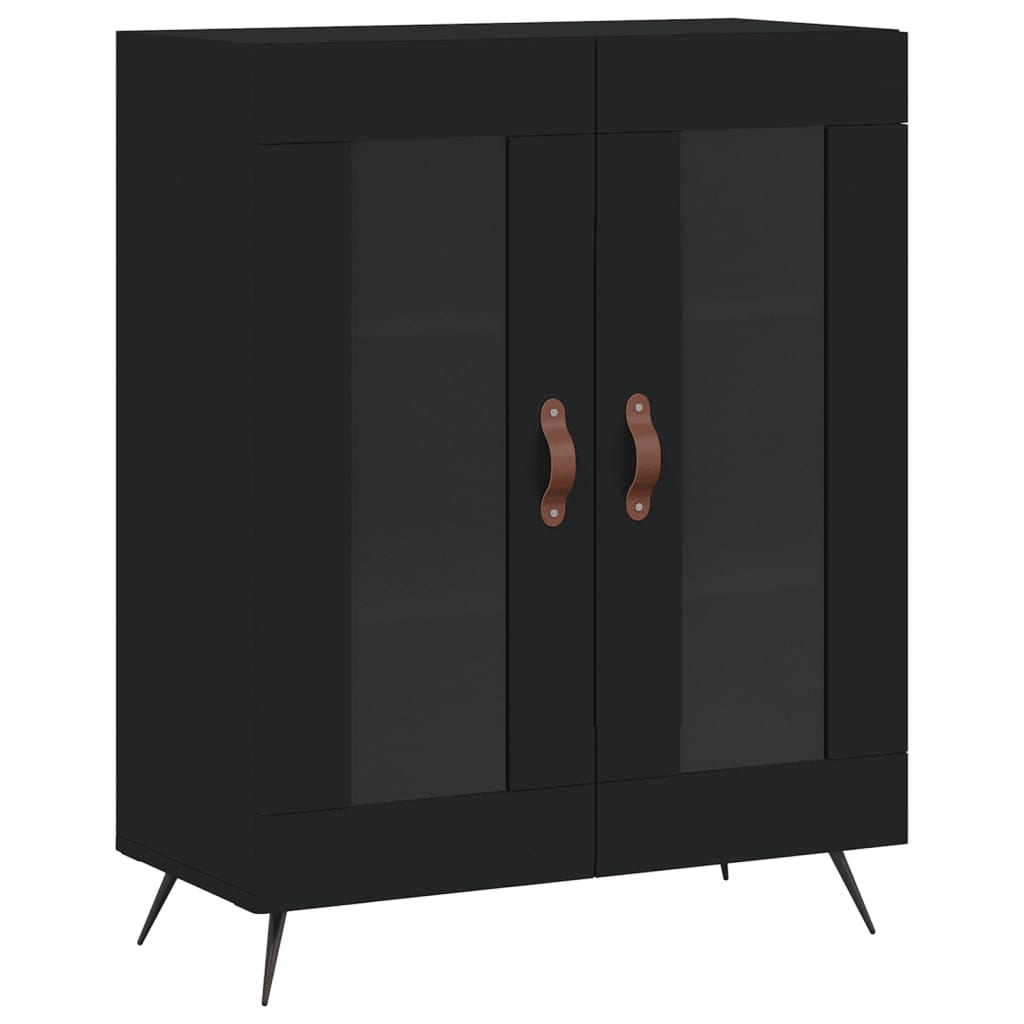 Buffet noir 69,5x34x90 cm bois d'ingénierie - XIOS