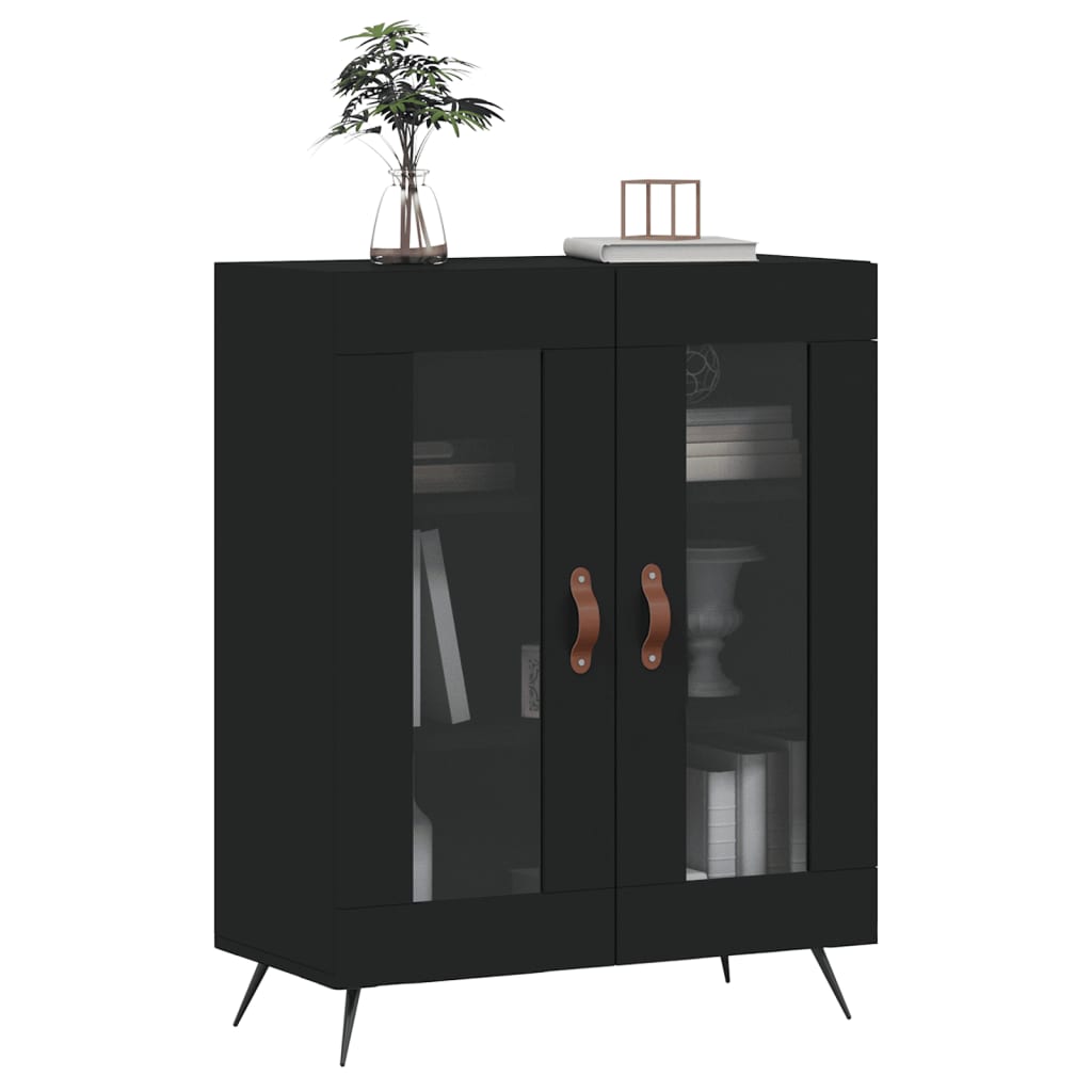 Buffet noir 69,5x34x90 cm bois d'ingénierie - XIOS