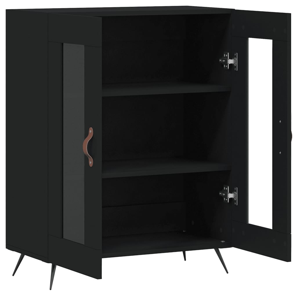 Buffet noir 69,5x34x90 cm bois d'ingénierie - XIOS