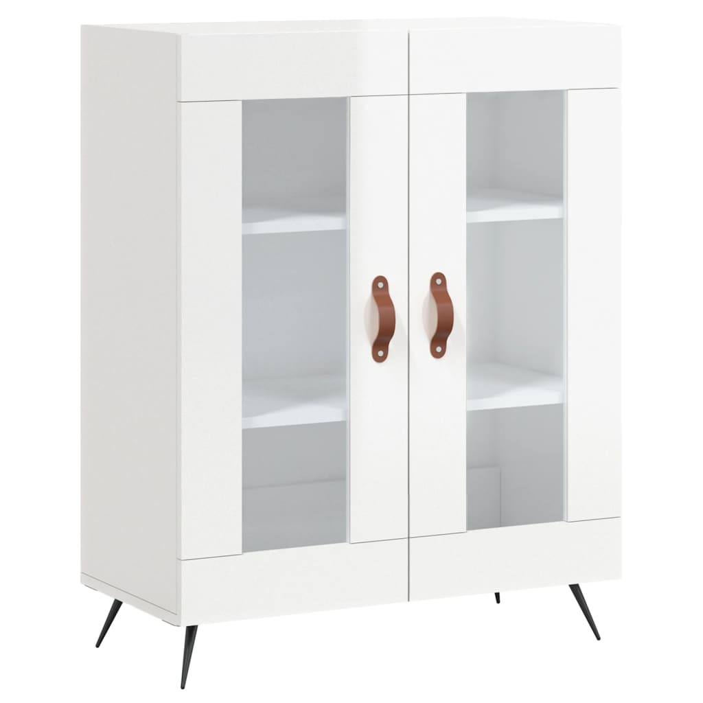 Buffet Blanc brillant 69,5x34x90 cm Bois d'ingénierie - XIOS