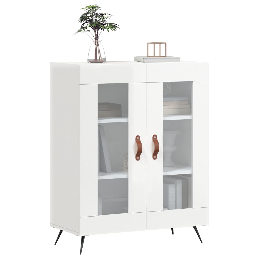 Buffet Blanc brillant 69,5x34x90 cm Bois d'ingénierie - XIOS