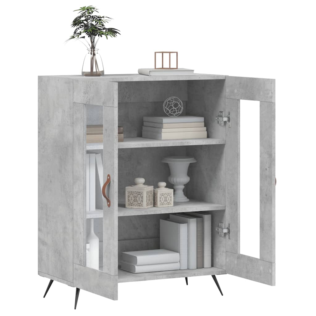 Buffet gris béton 69,5x34x90 cm bois d'ingénierie - XIOS