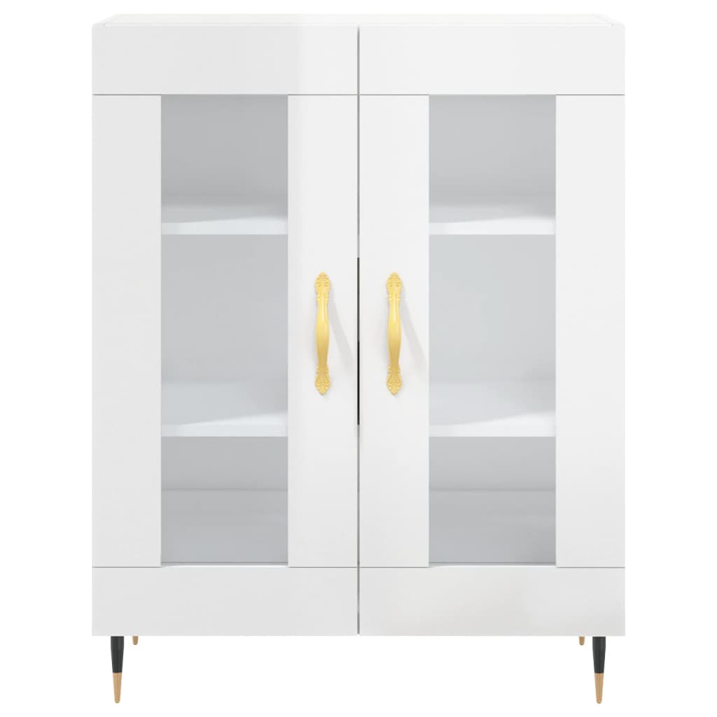 Buffet Blanc brillant 69,5x34x90 cm Bois d'ingénierie - XIOS