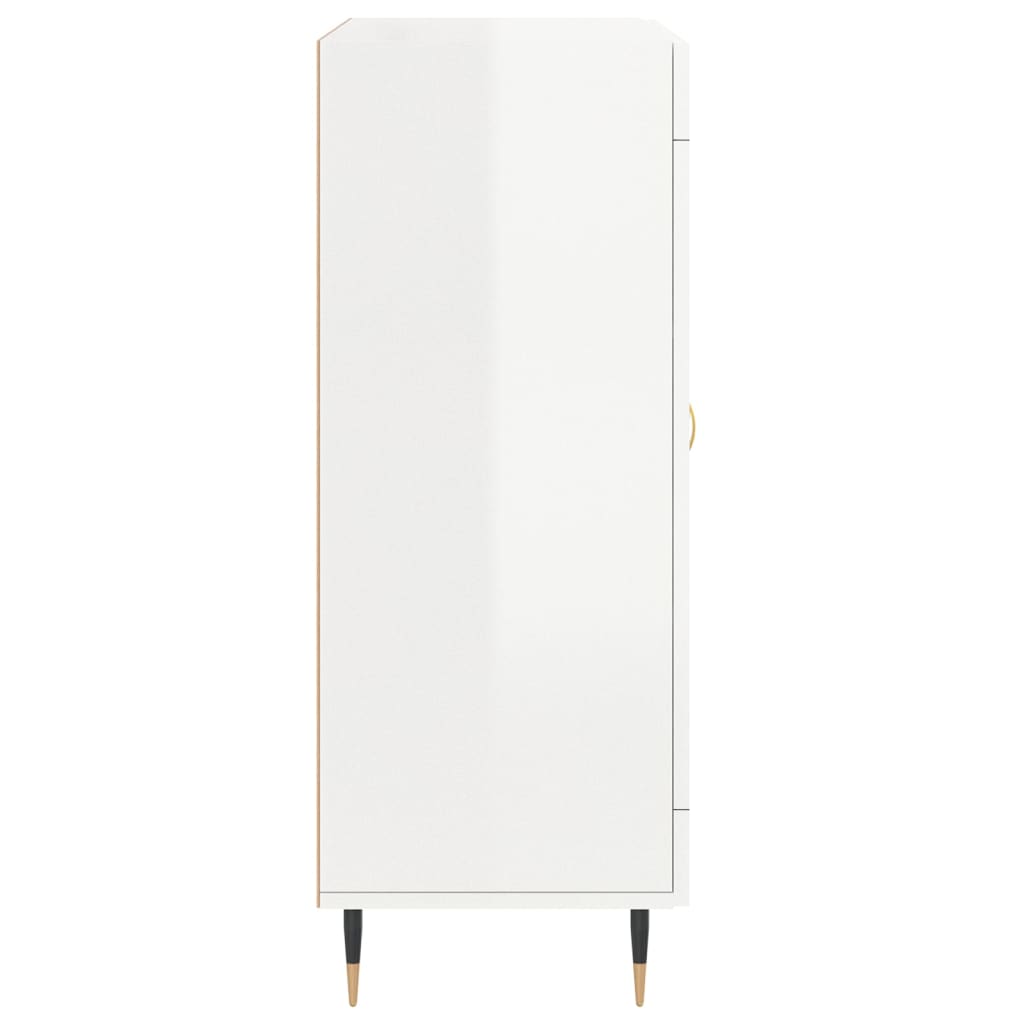 Buffet Blanc brillant 69,5x34x90 cm Bois d'ingénierie - XIOS