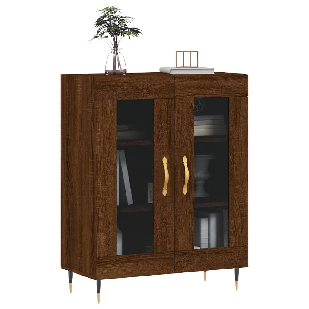 Buffet chêne marron 69,5x34x90 cm bois d'ingénierie - XIOS