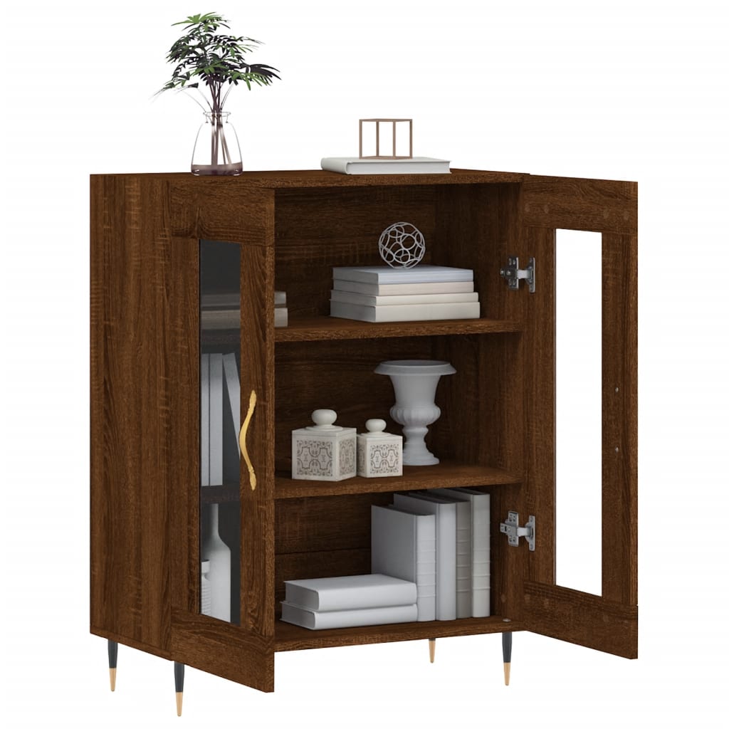 Buffet chêne marron 69,5x34x90 cm bois d'ingénierie - XIOS