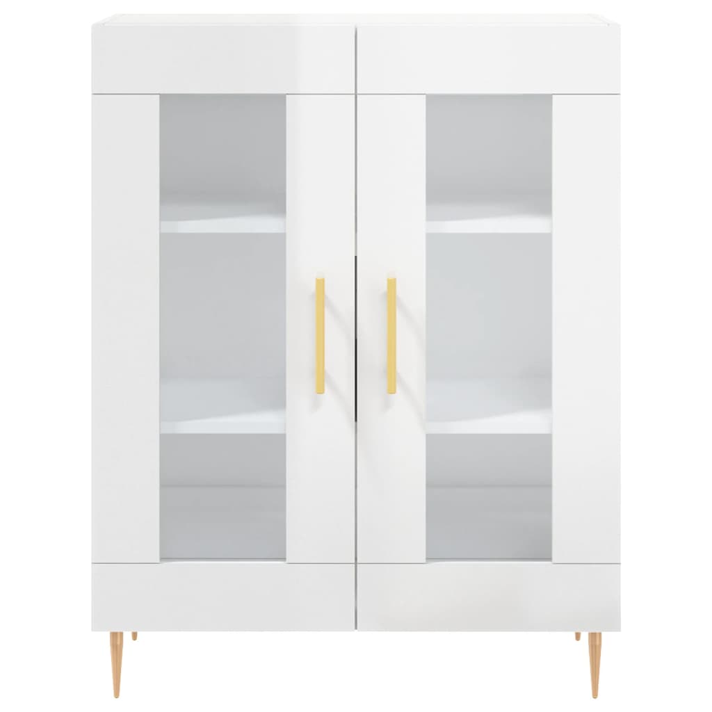 Buffet Blanc brillant 69,5x34x90 cm Bois d'ingénierie - XIOS