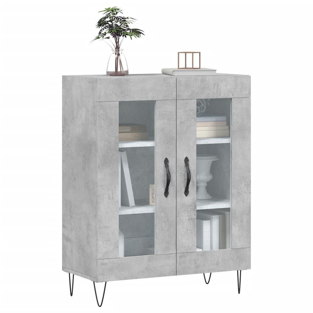 Buffet gris béton 69,5x34x90 cm bois d'ingénierie - XIOS