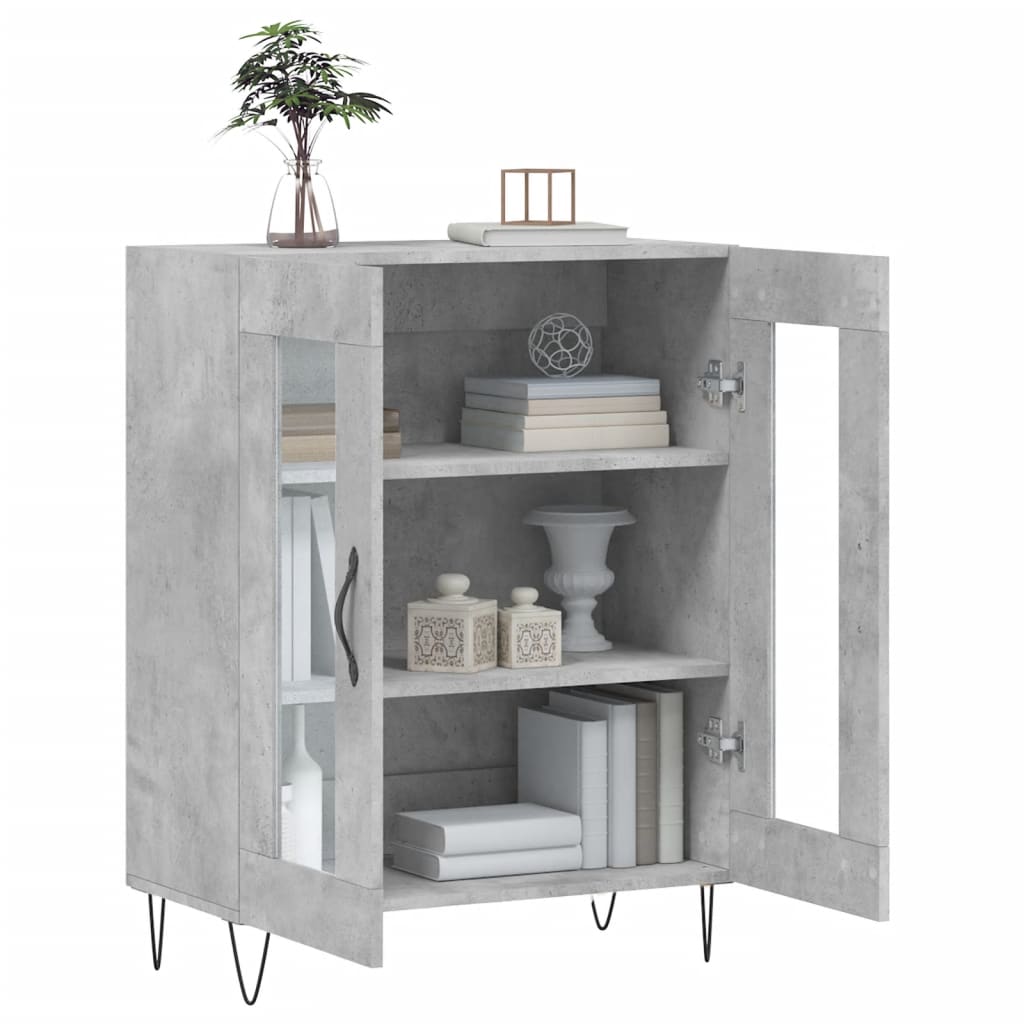 Buffet gris béton 69,5x34x90 cm bois d'ingénierie - XIOS