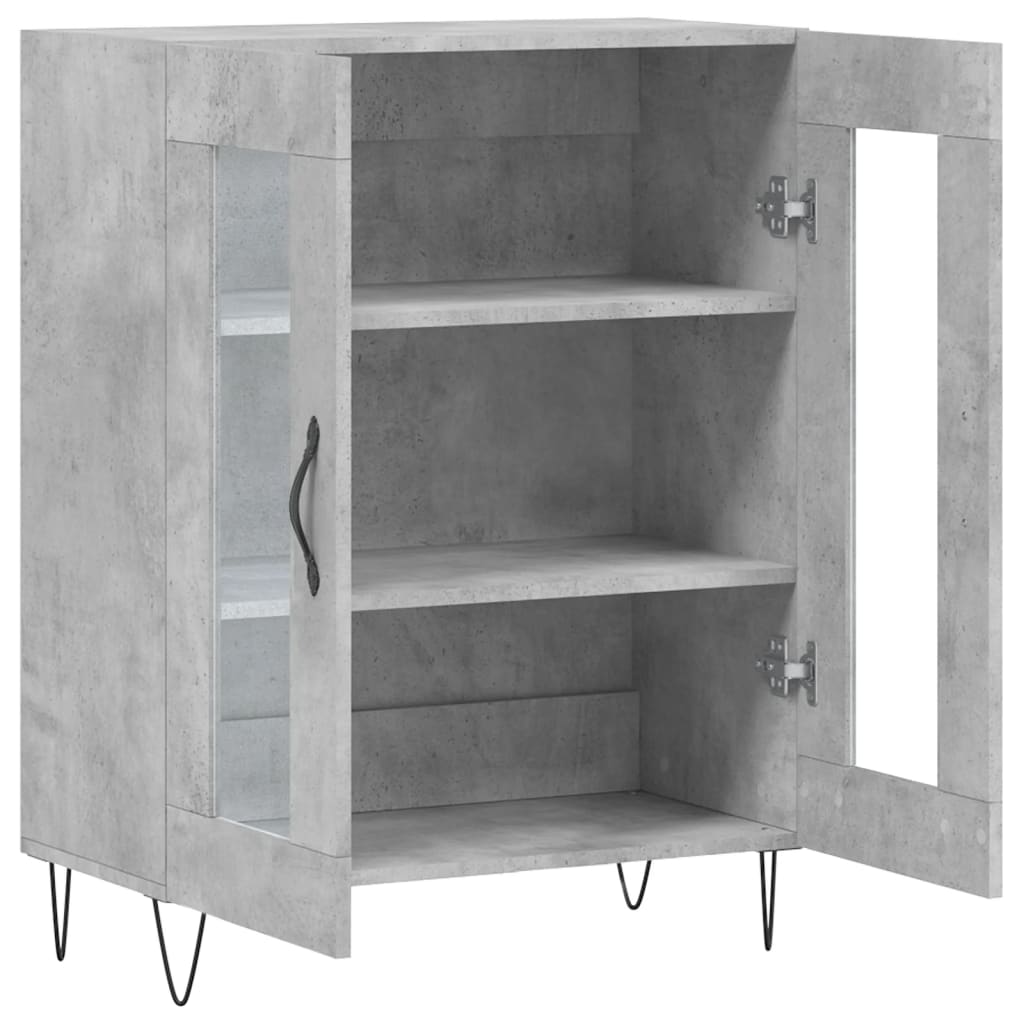 Buffet gris béton 69,5x34x90 cm bois d'ingénierie - XIOS