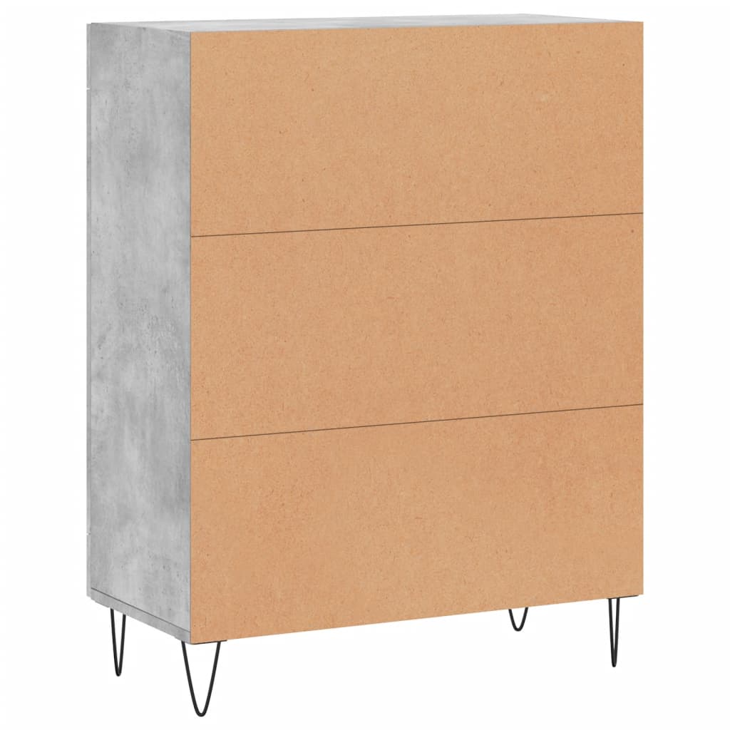 Buffet gris béton 69,5x34x90 cm bois d'ingénierie - XIOS