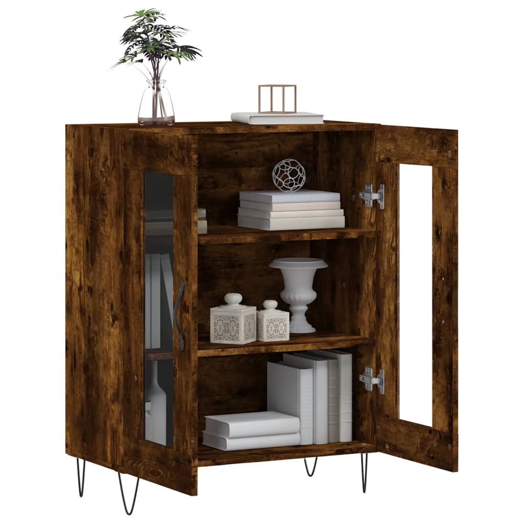 Buffet chêne fumé 69,5x34x90 cm bois d'ingénierie - XIOS
