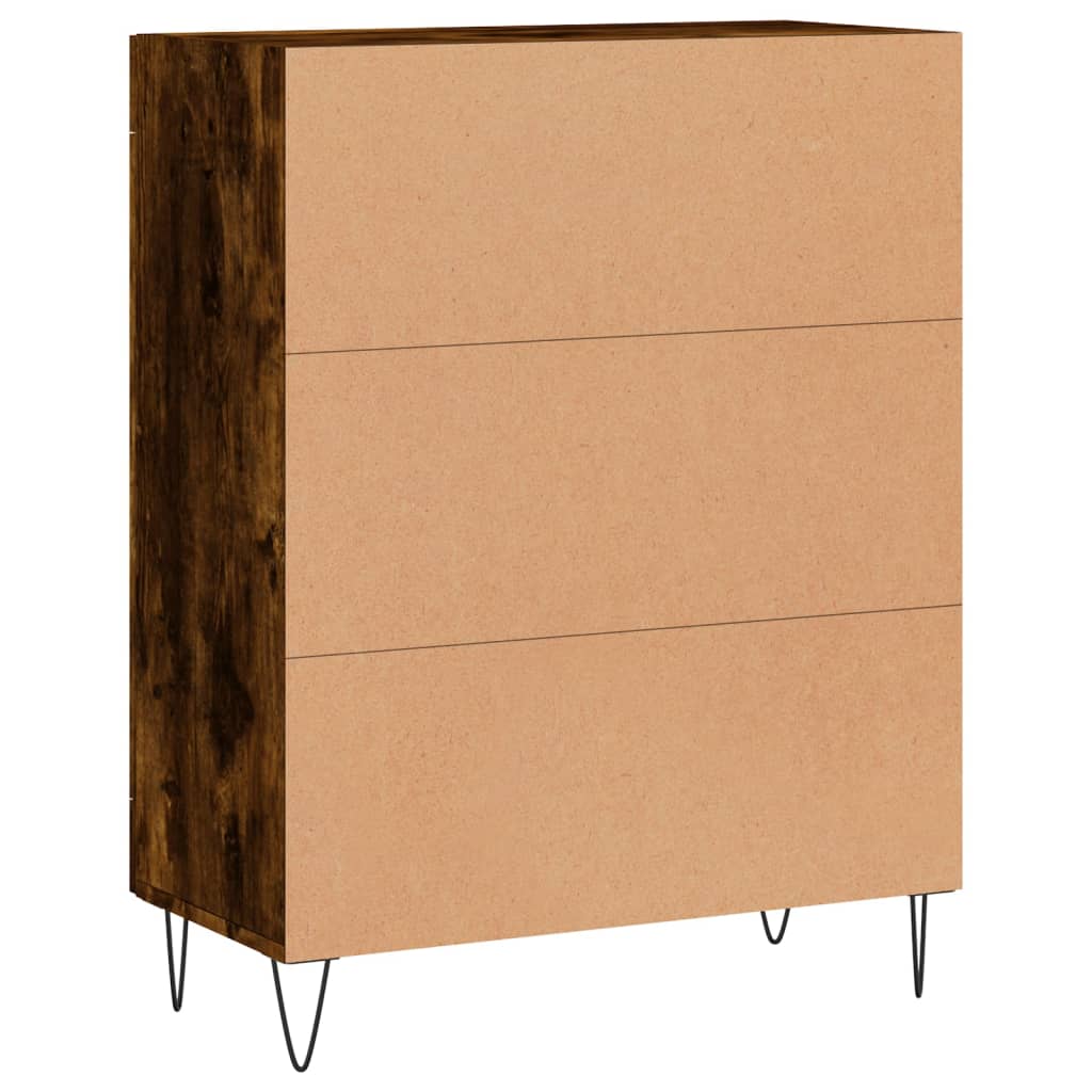 Buffet chêne fumé 69,5x34x90 cm bois d'ingénierie - XIOS