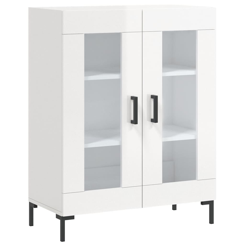 Buffet Blanc brillant 69,5x34x90 cm Bois d'ingénierie - XIOS