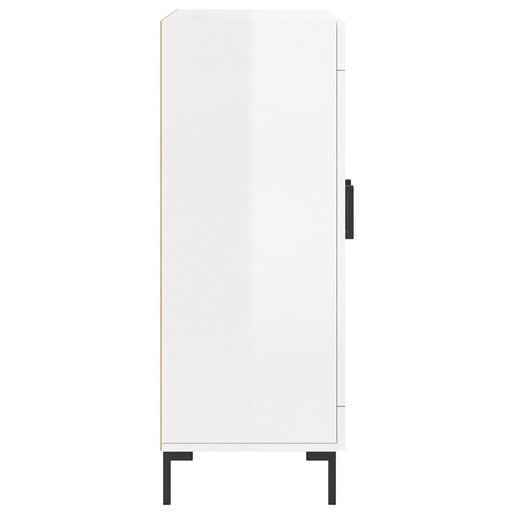 Buffet Blanc brillant 69,5x34x90 cm Bois d'ingénierie - XIOS