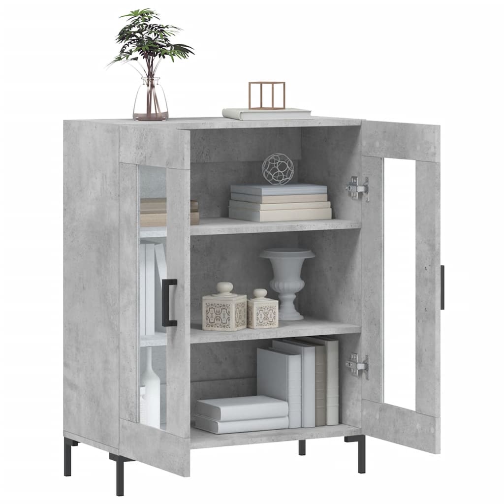 Buffet gris béton 69,5x34x90 cm bois d'ingénierie - XIOS