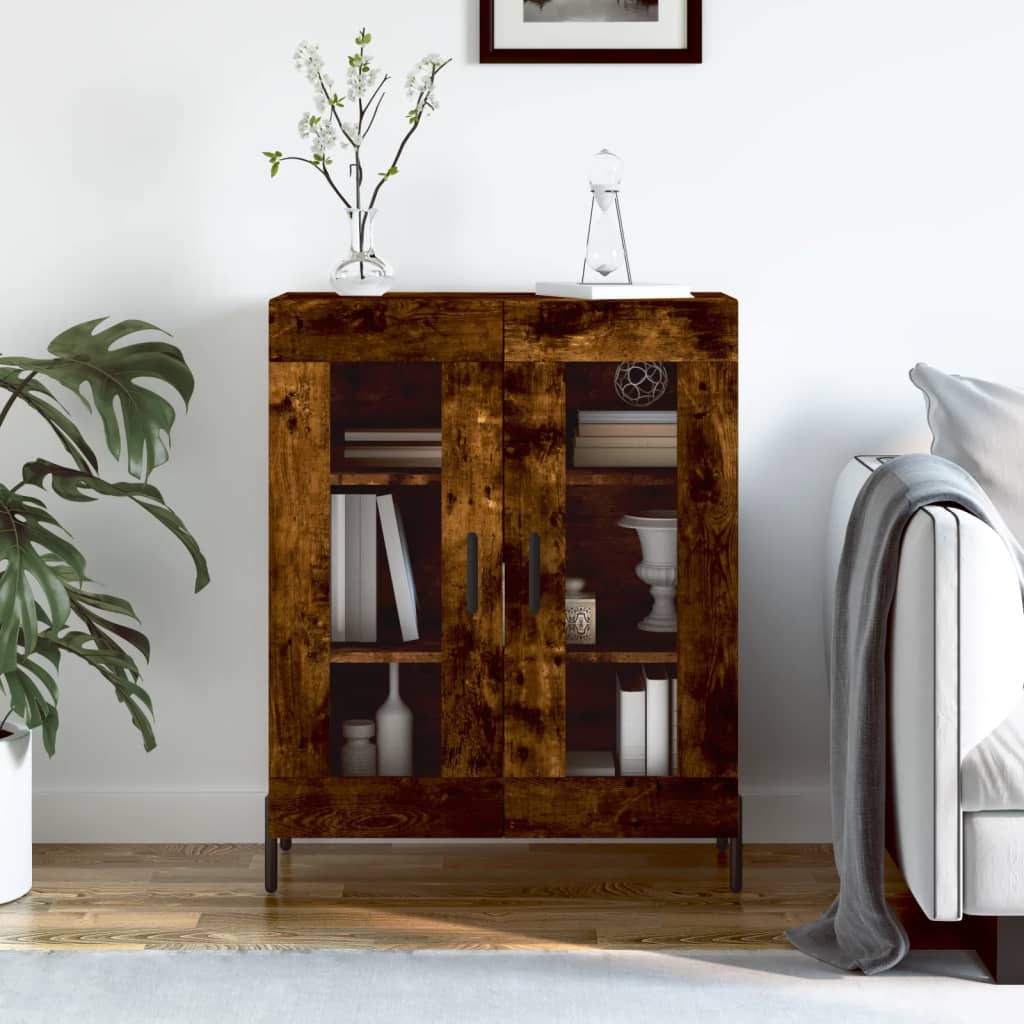 Buffet chêne fumé 69,5x34x90 cm bois d'ingénierie - XIOS