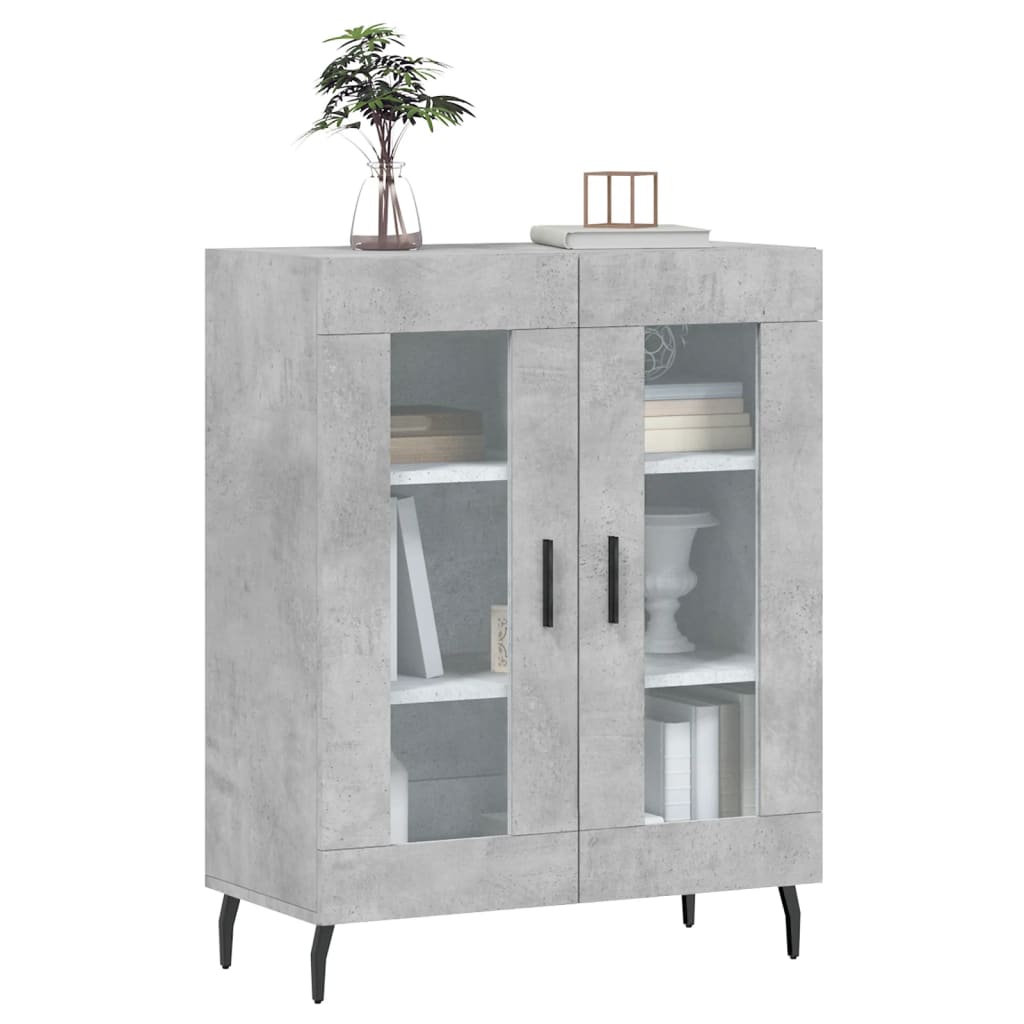 Buffet gris béton 69,5x34x90 cm bois d'ingénierie - XIOS