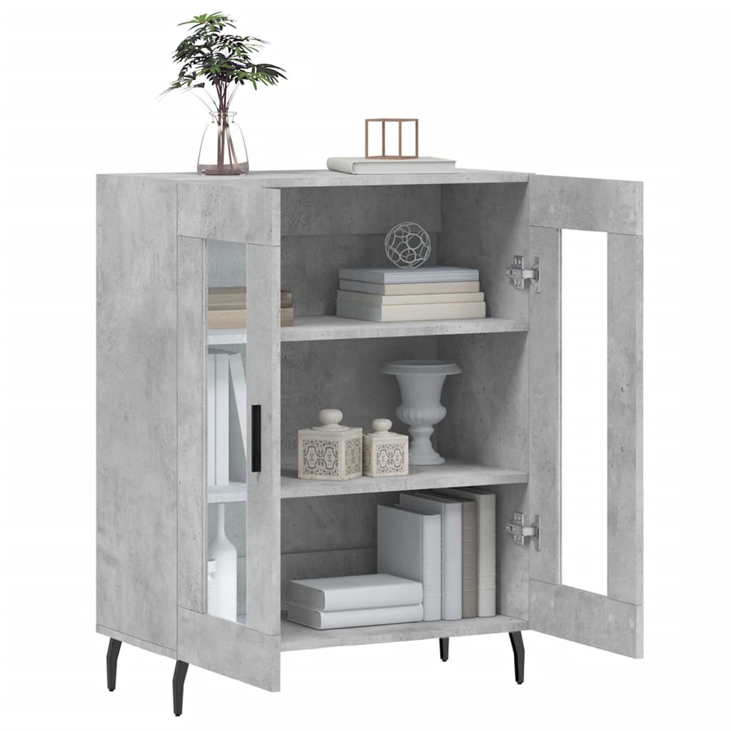 Buffet gris béton 69,5x34x90 cm bois d'ingénierie - XIOS