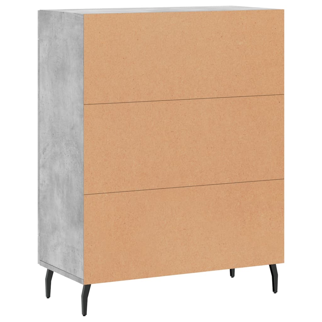 Buffet gris béton 69,5x34x90 cm bois d'ingénierie - XIOS