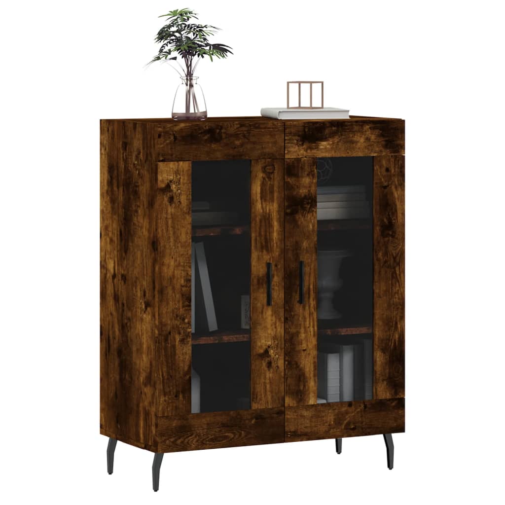 Buffet chêne fumé 69,5x34x90 cm bois d'ingénierie - XIOS
