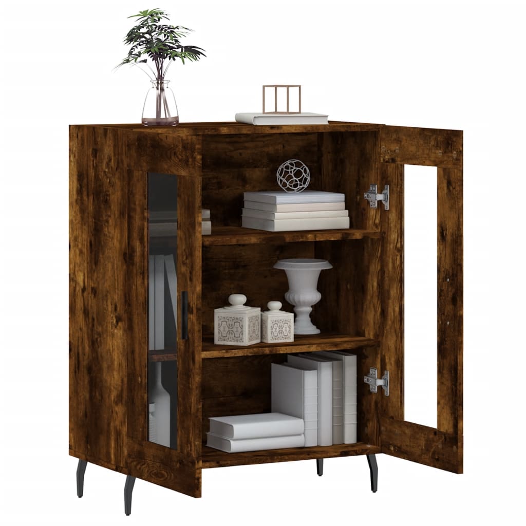 Buffet chêne fumé 69,5x34x90 cm bois d'ingénierie - XIOS