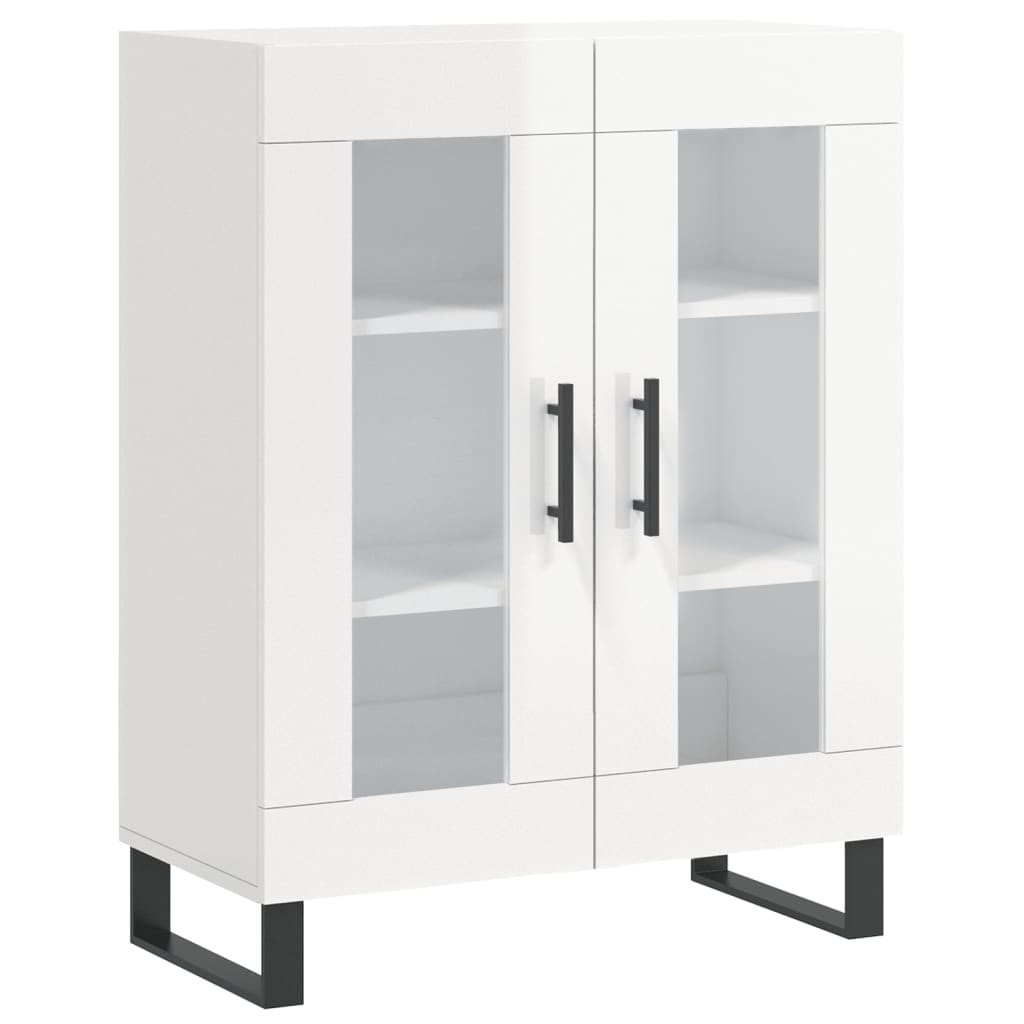 Buffet Blanc brillant 69,5x34x90 cm Bois d'ingénierie - XIOS
