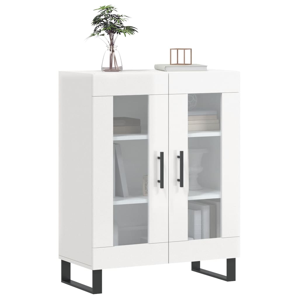 Buffet Blanc brillant 69,5x34x90 cm Bois d'ingénierie - XIOS