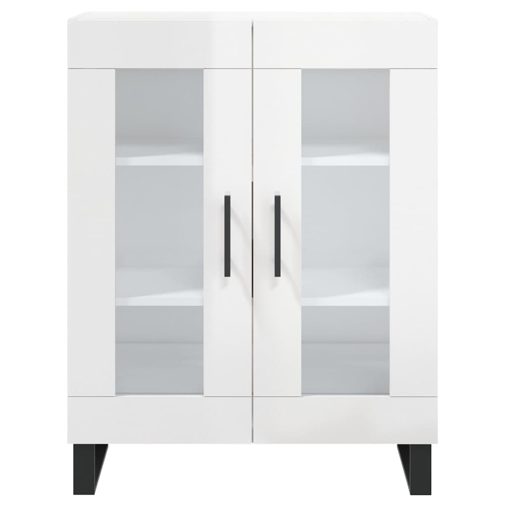 Buffet Blanc brillant 69,5x34x90 cm Bois d'ingénierie - XIOS