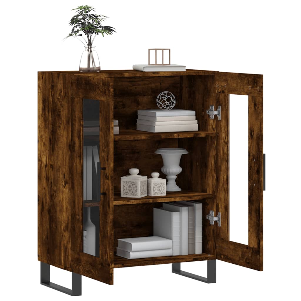 Buffet chêne fumé 69,5x34x90 cm bois d'ingénierie - XIOS