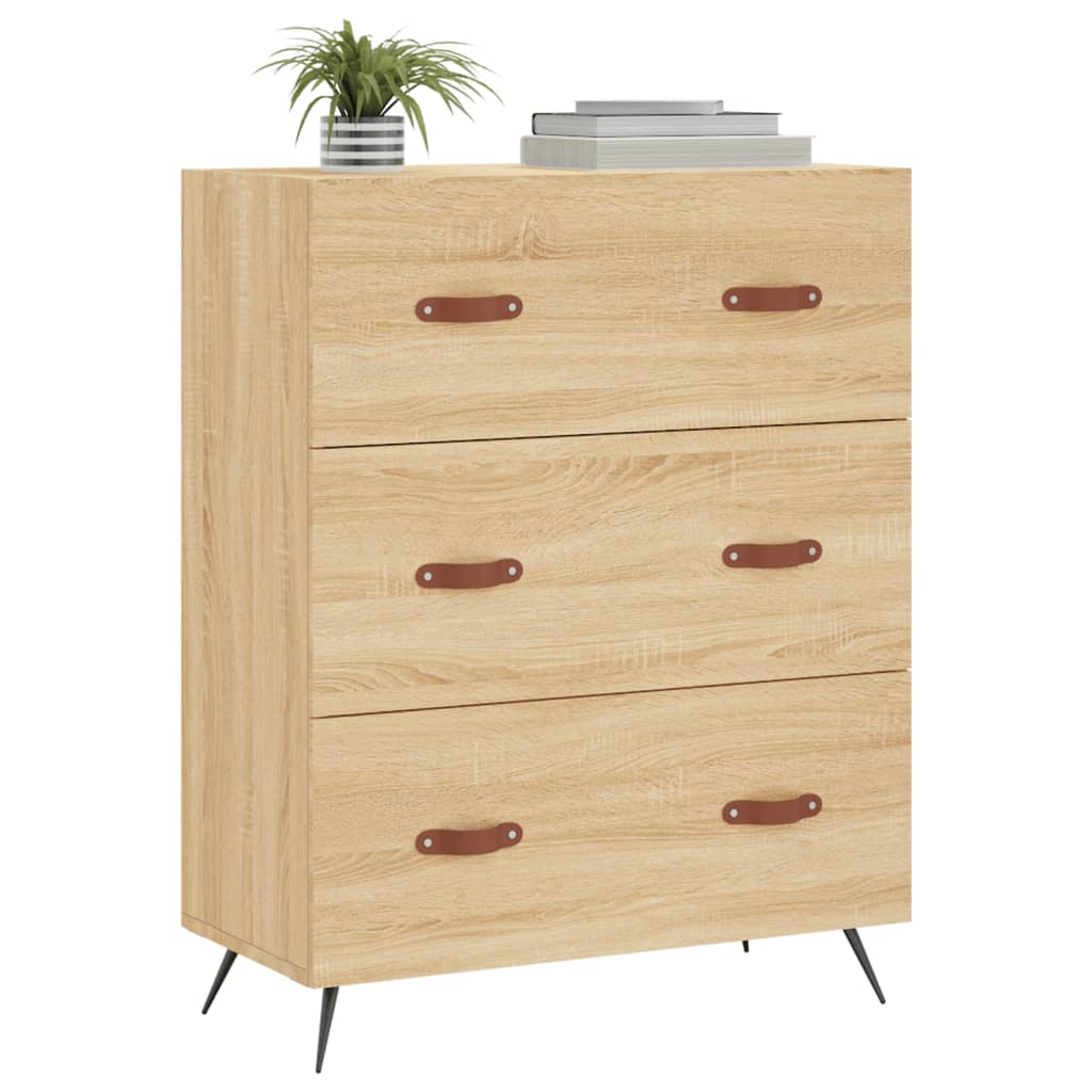 Commode chêne sonoma 69,5 x 34 x 90 cm bois d'ingénierie - XIOS
