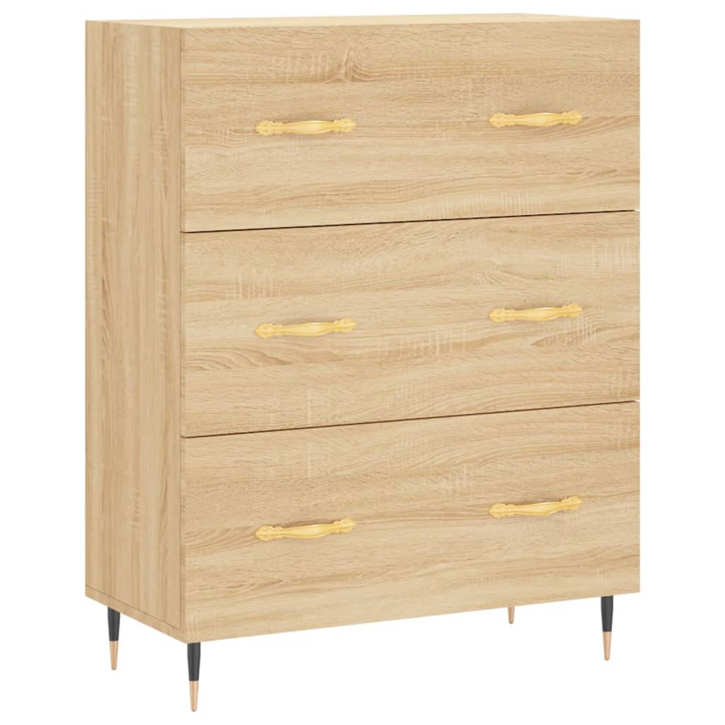 Buffet chêne sonoma 69,5x34x90 cm bois d'ingénierie - XIOS