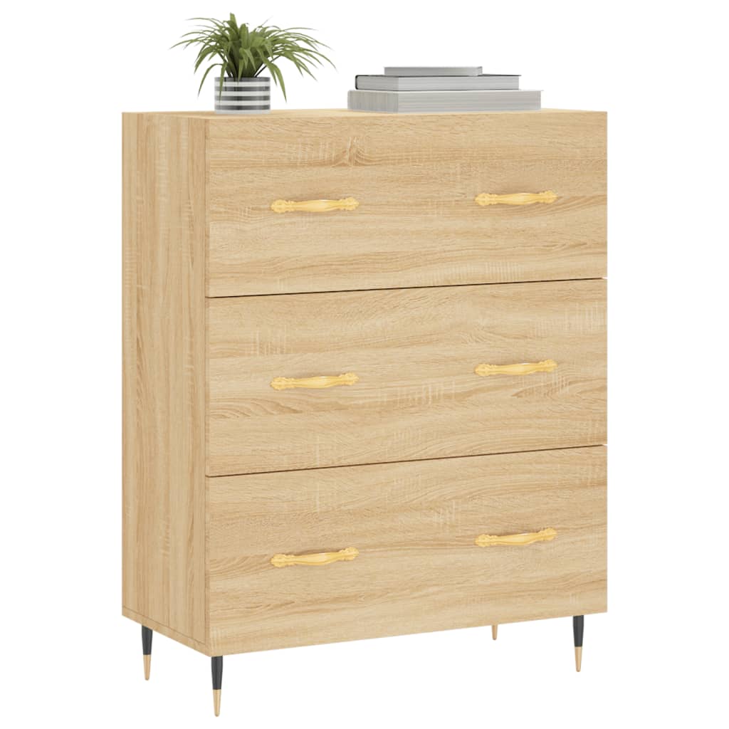 Buffet chêne sonoma 69,5x34x90 cm bois d'ingénierie - XIOS