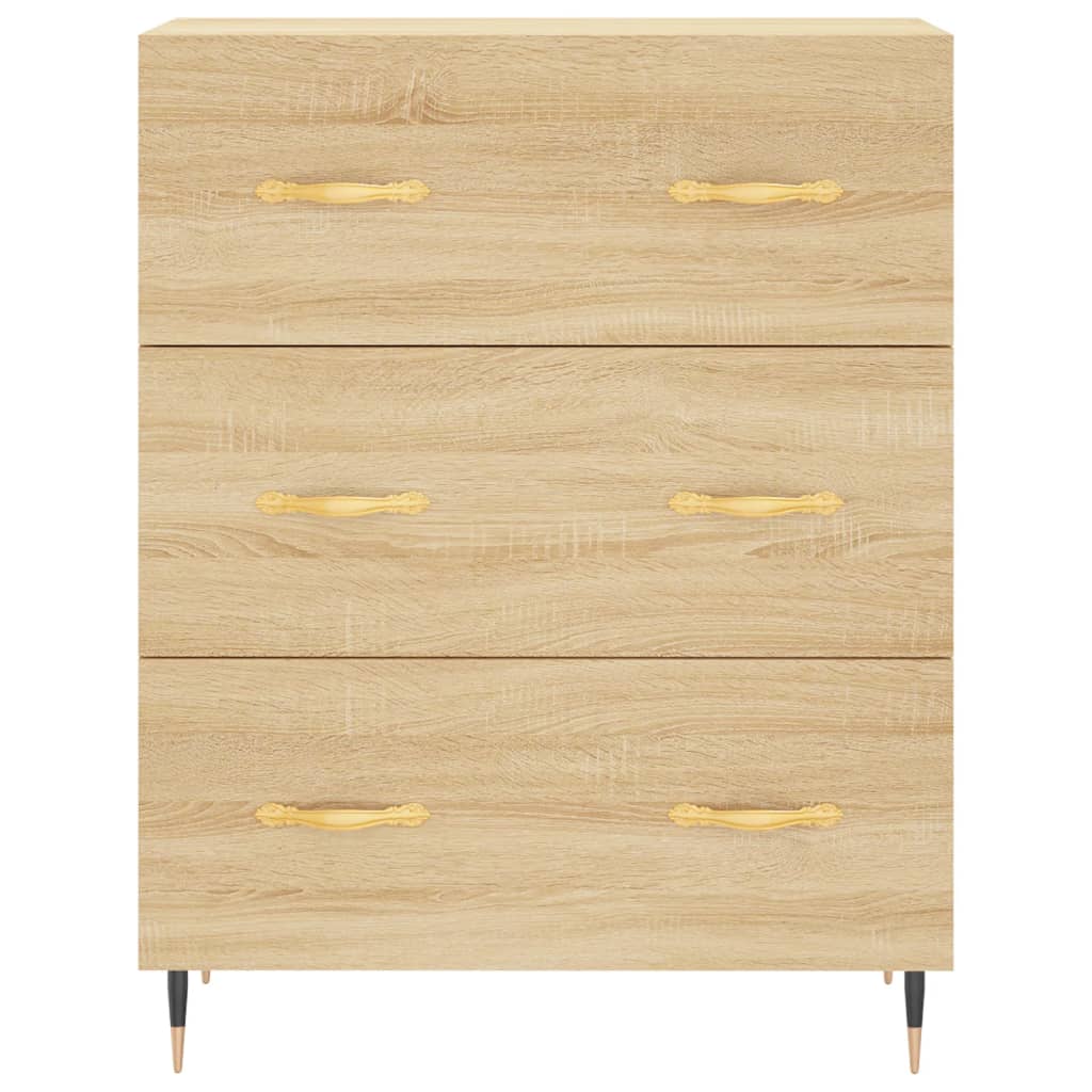 Buffet chêne sonoma 69,5x34x90 cm bois d'ingénierie - XIOS