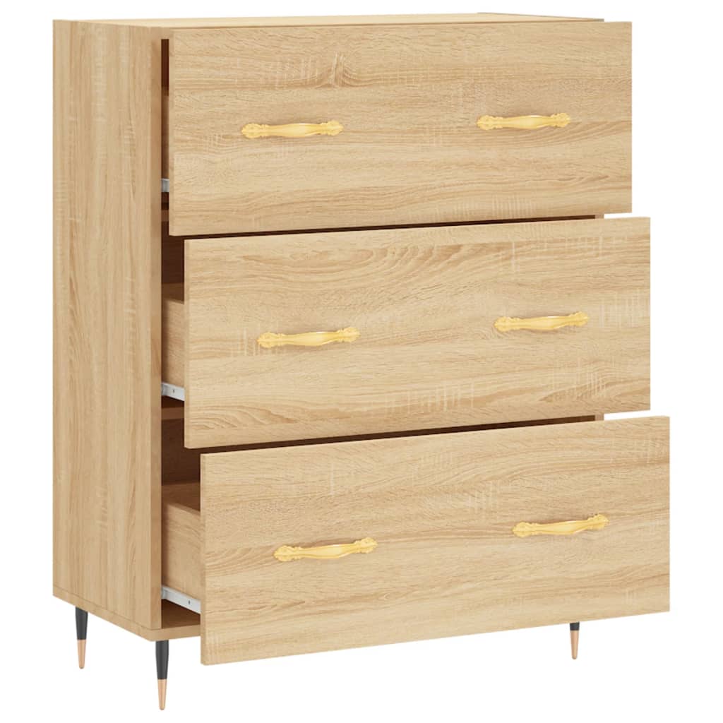Buffet chêne sonoma 69,5x34x90 cm bois d'ingénierie - XIOS