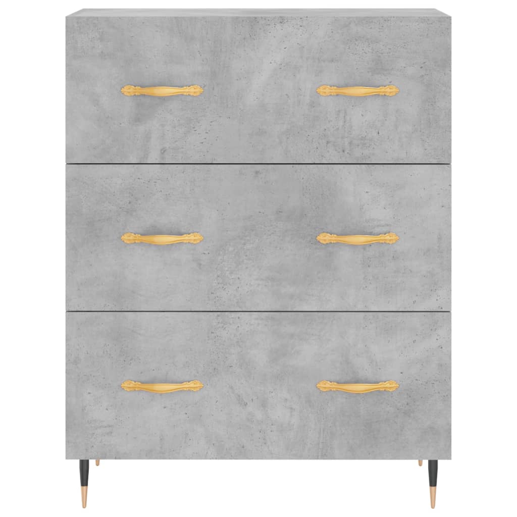 Buffet gris béton 69,5x34x90 cm bois d'ingénierie - XIOS