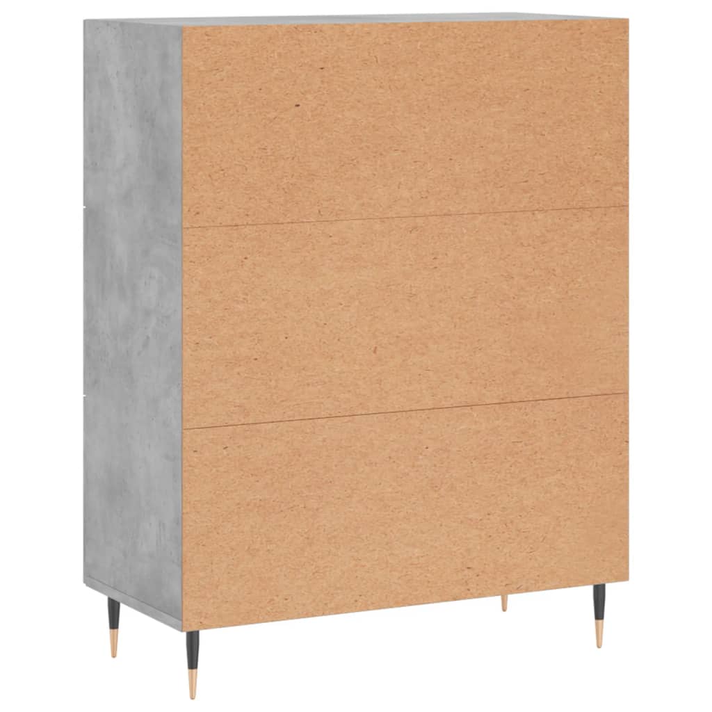Buffet gris béton 69,5x34x90 cm bois d'ingénierie - XIOS