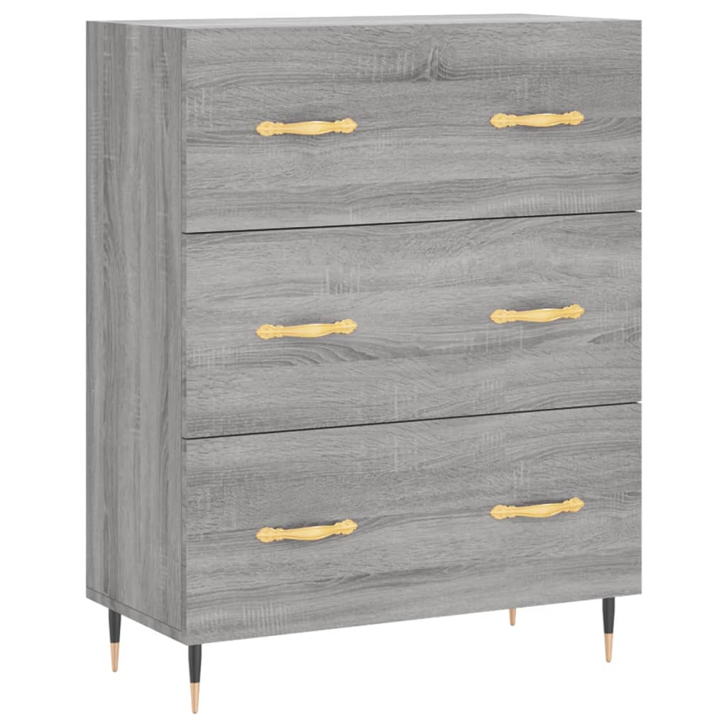 Buffet sonoma gris 69,5x34x90 cm bois d'ingénierie - XIOS