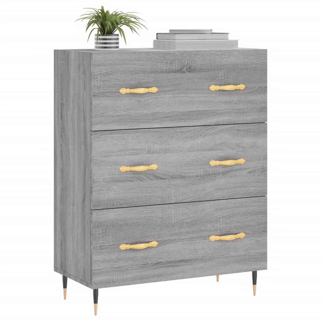 Buffet sonoma gris 69,5x34x90 cm bois d'ingénierie - XIOS