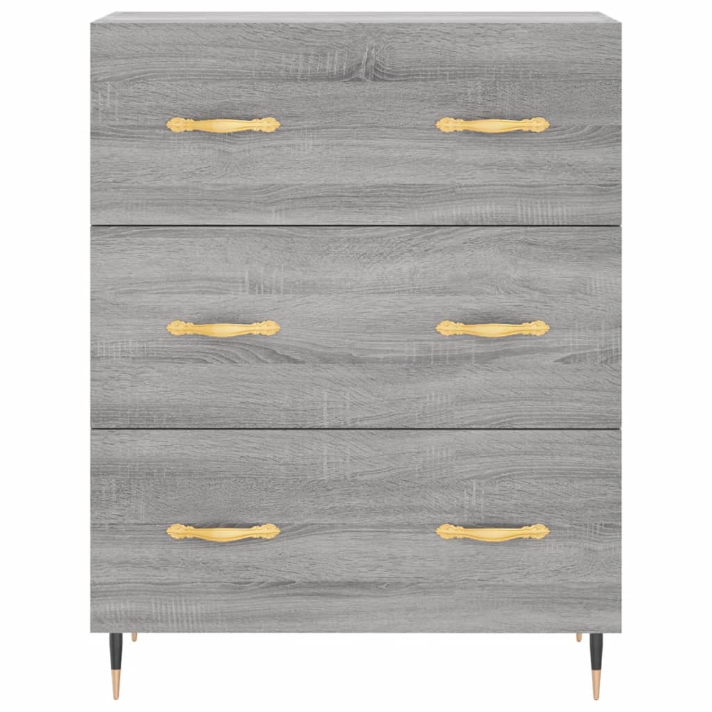 Buffet sonoma gris 69,5x34x90 cm bois d'ingénierie - XIOS
