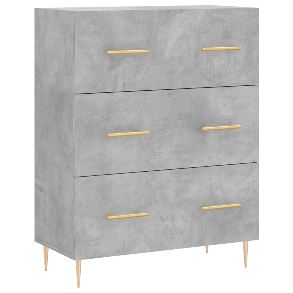 Buffet gris béton 69,5x34x90 cm bois d'ingénierie - XIOS