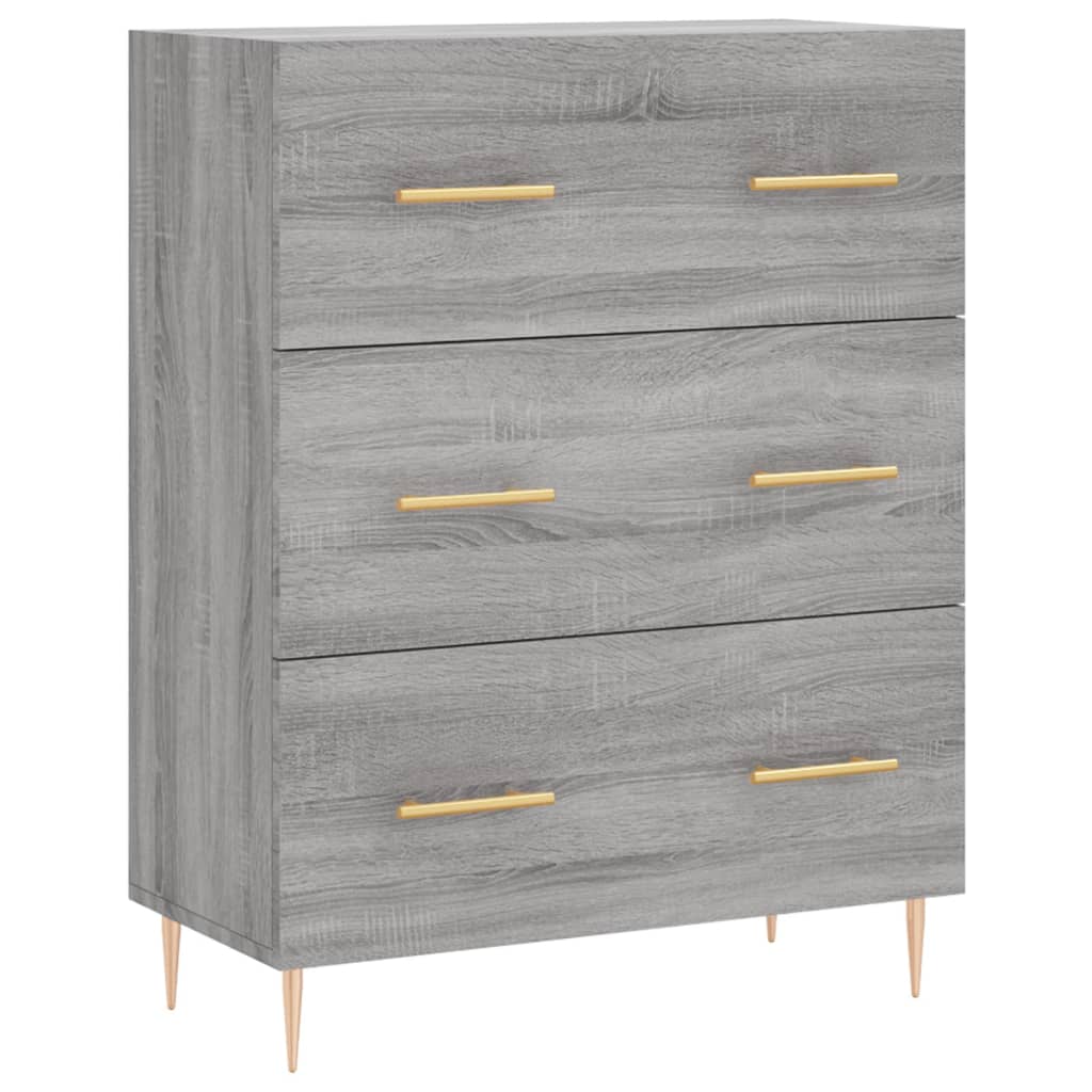 Buffet sonoma gris 69,5x34x90 cm bois d'ingénierie - XIOS
